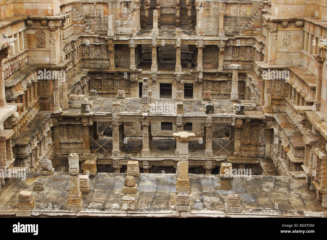 Nordost-Blick auf die Stufenbrunnen in Patan Stockfoto Nordost-Blick auf die Stufenbrunnen in Patan Stockfoto