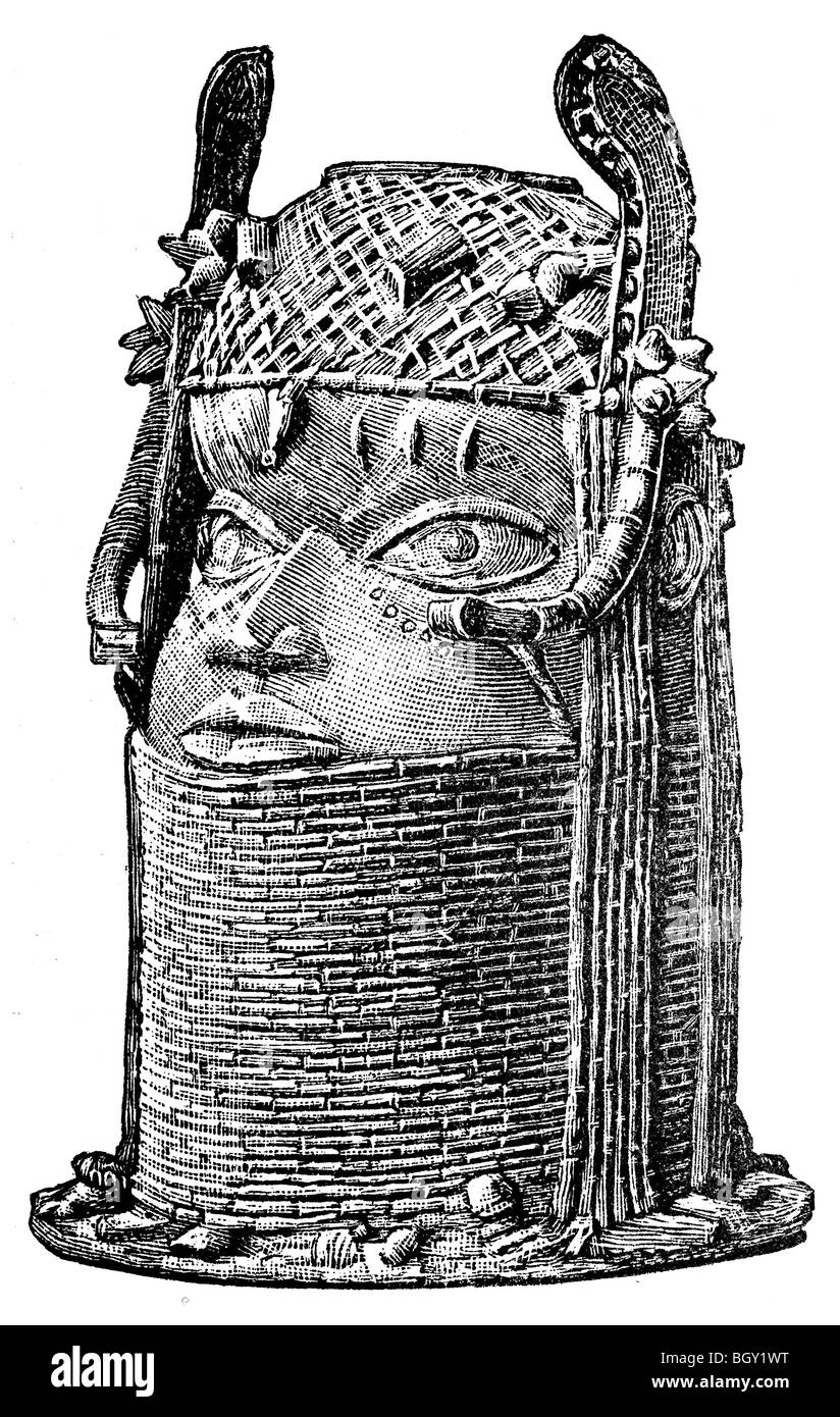 Bronze Flügel Kopf Benin Stockfoto