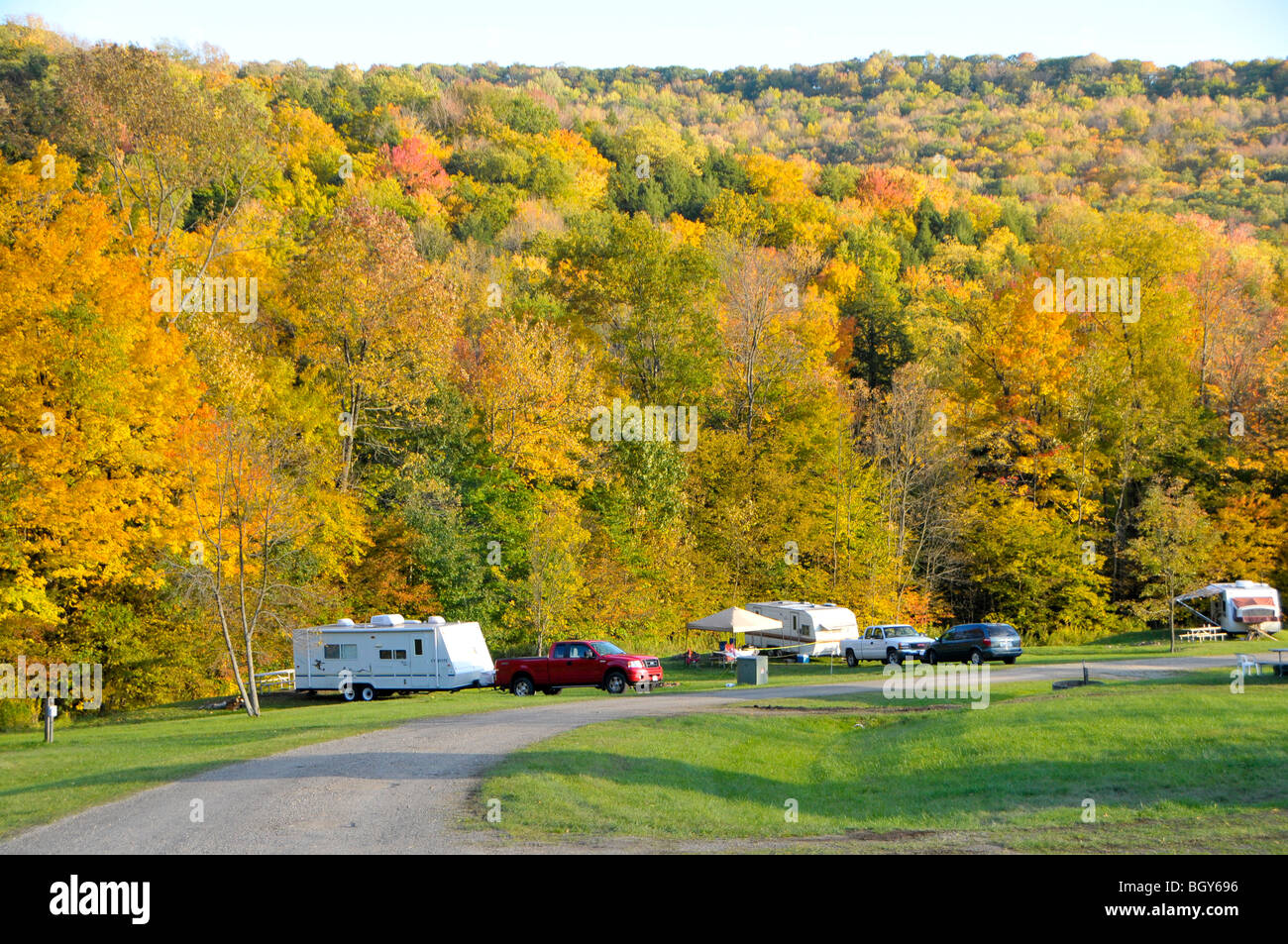 Camping Park in New York State Stockfoto