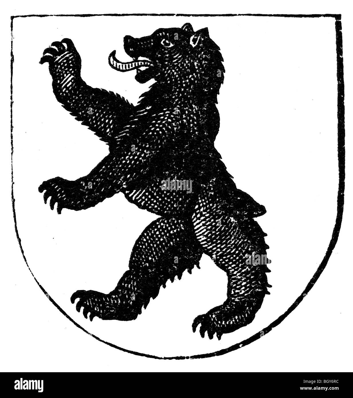 Wappen des Kantons Appenzell, um 1900 Stockfoto