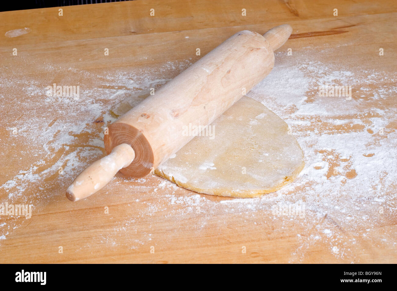 Gerollten Teig Stockfoto