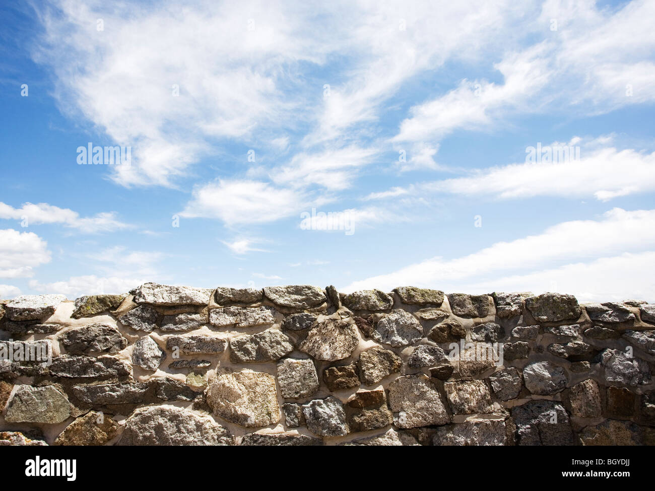 Steinmauer Stockfoto