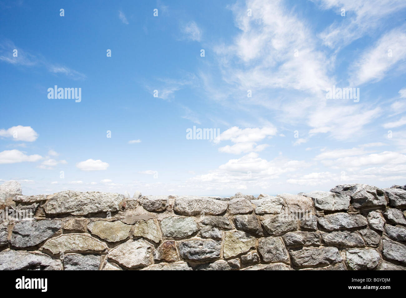 Steinmauer Stockfoto