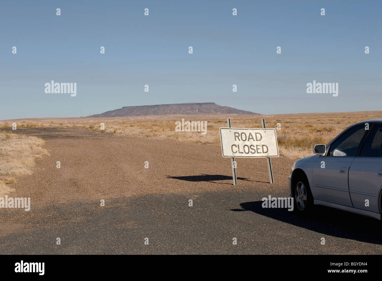 Straßensperre Stockfoto