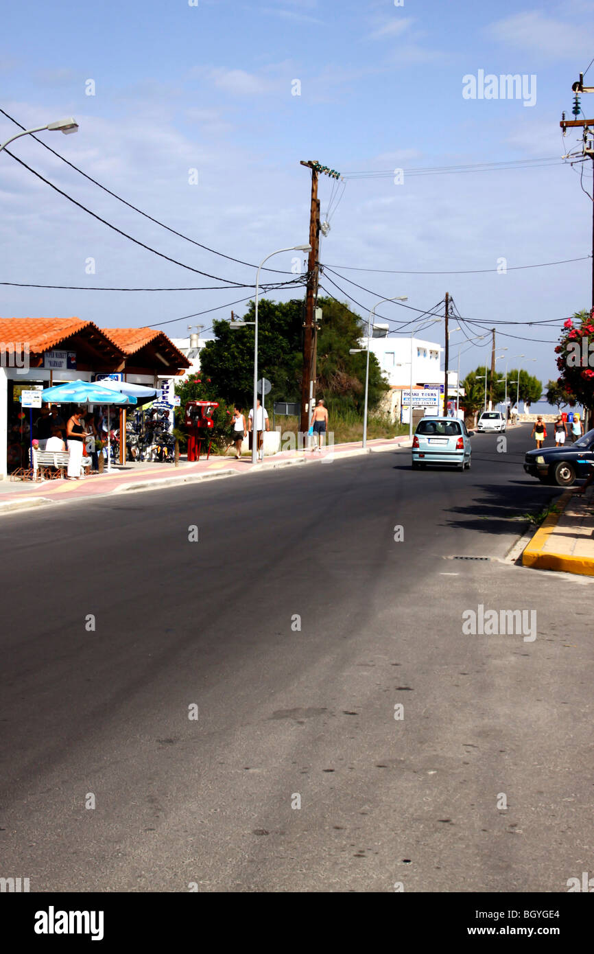 NOSTALGISCHES BILD KÜSTENDORF MARMARI AUF DER GRIECHISCHEN INSEL KOS. 2009 Stockfoto