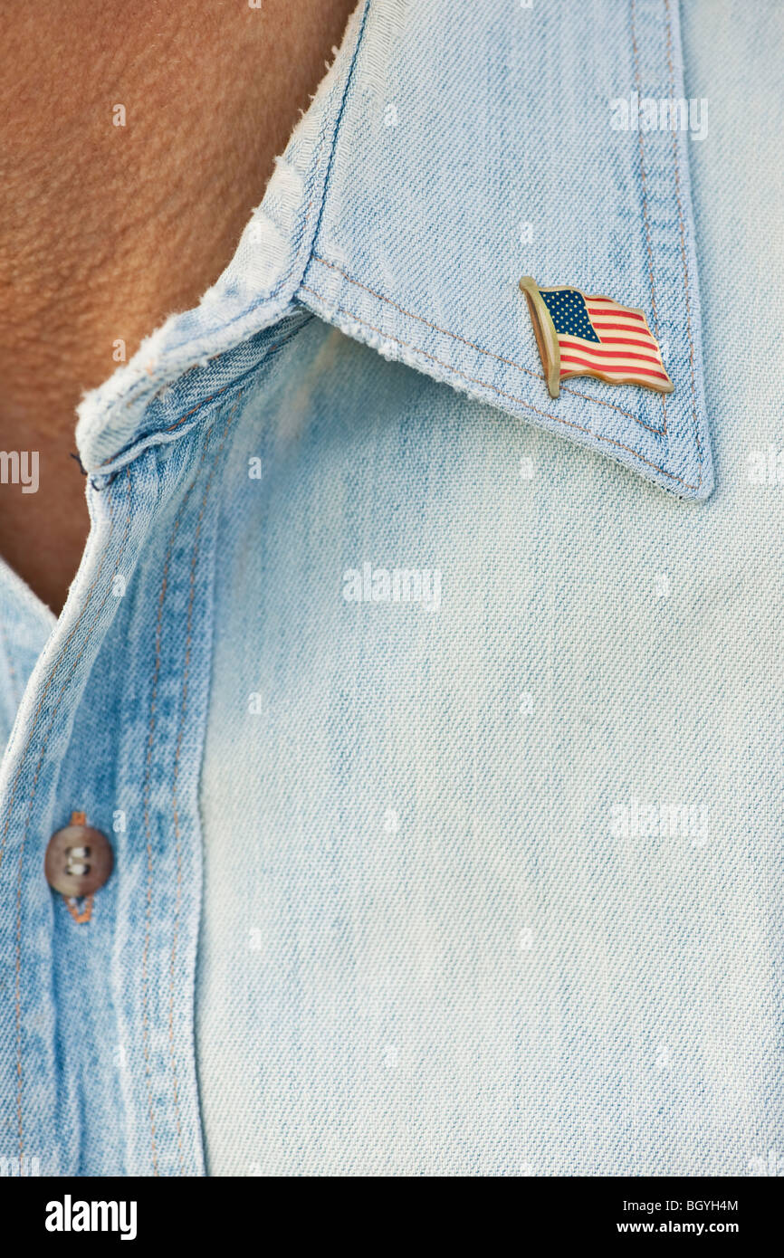 Amerikanischen Flagge pin Stockfoto