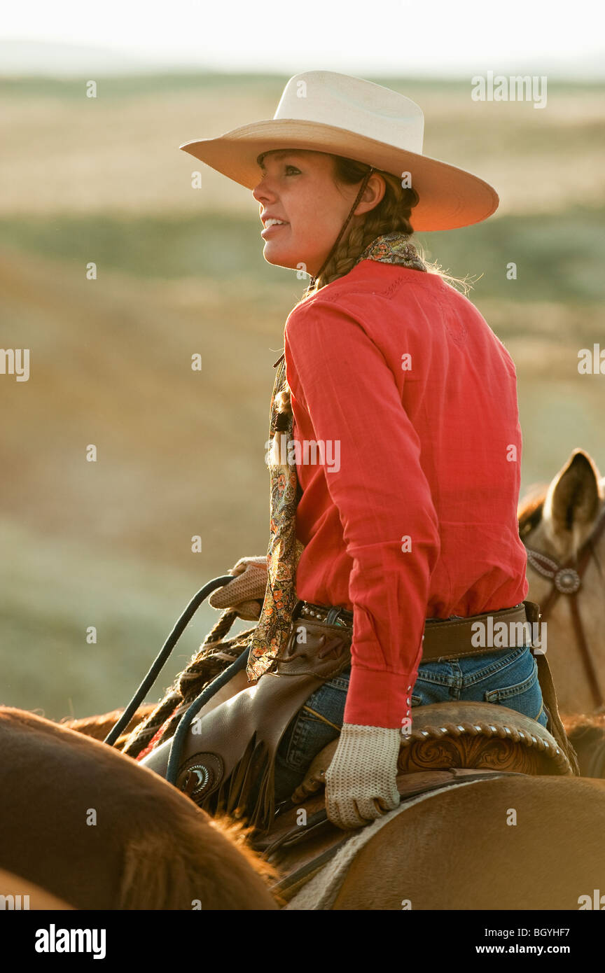 Cowgirl Stockfoto