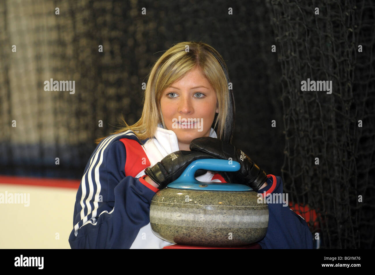 Eve Muihead Skip (Kapitän) der britischen Frauen Curling Team für Vancouver Kanada 2010 Stockfoto