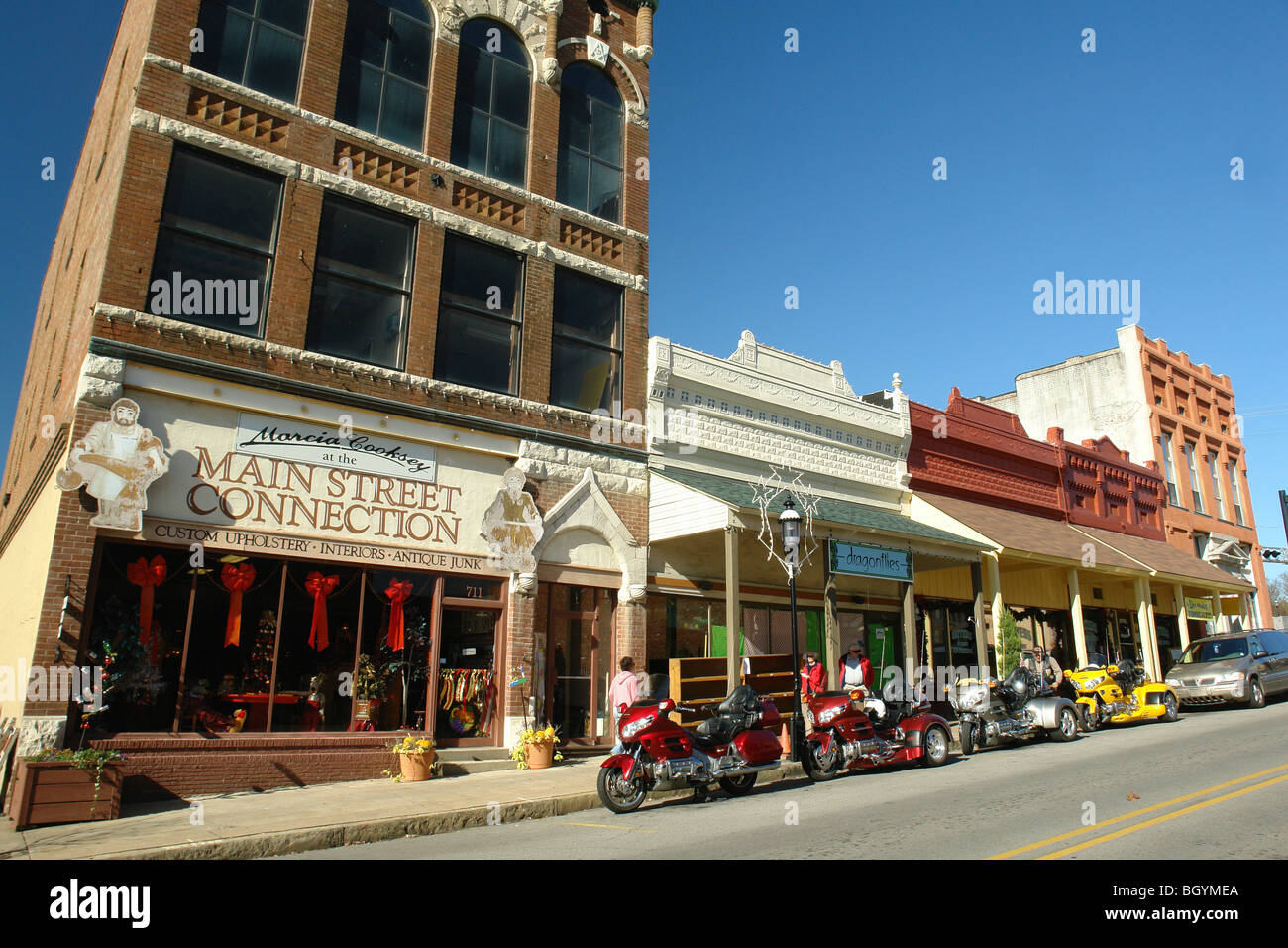 Van Buren, AR, Arkansas, Innenstadt, historische Hauptstraße Stockfoto