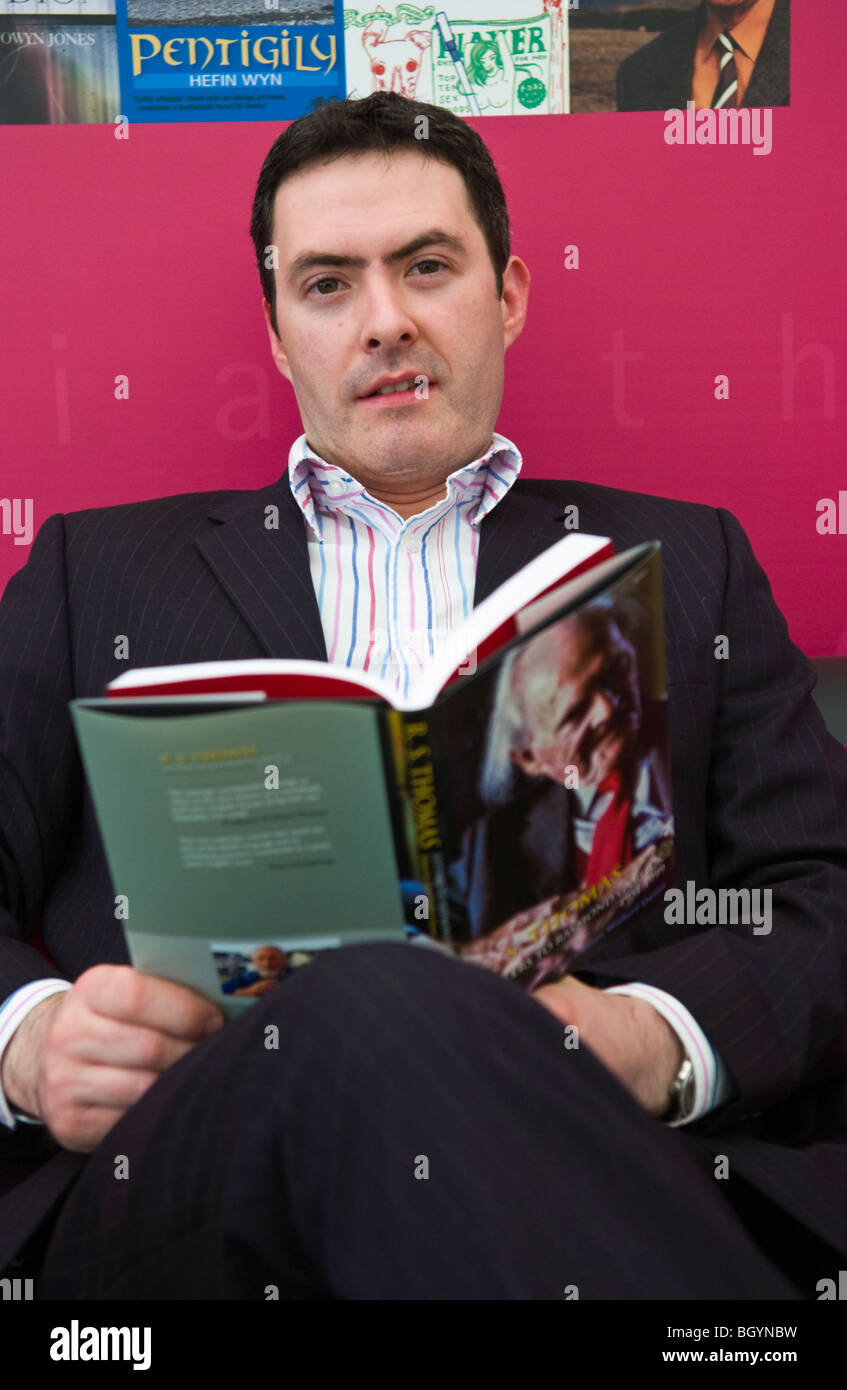 Jason Walford Davies-Herausgeber des Buches auf RS Thomas abgebildet Hay Festival 2009. Stockfoto