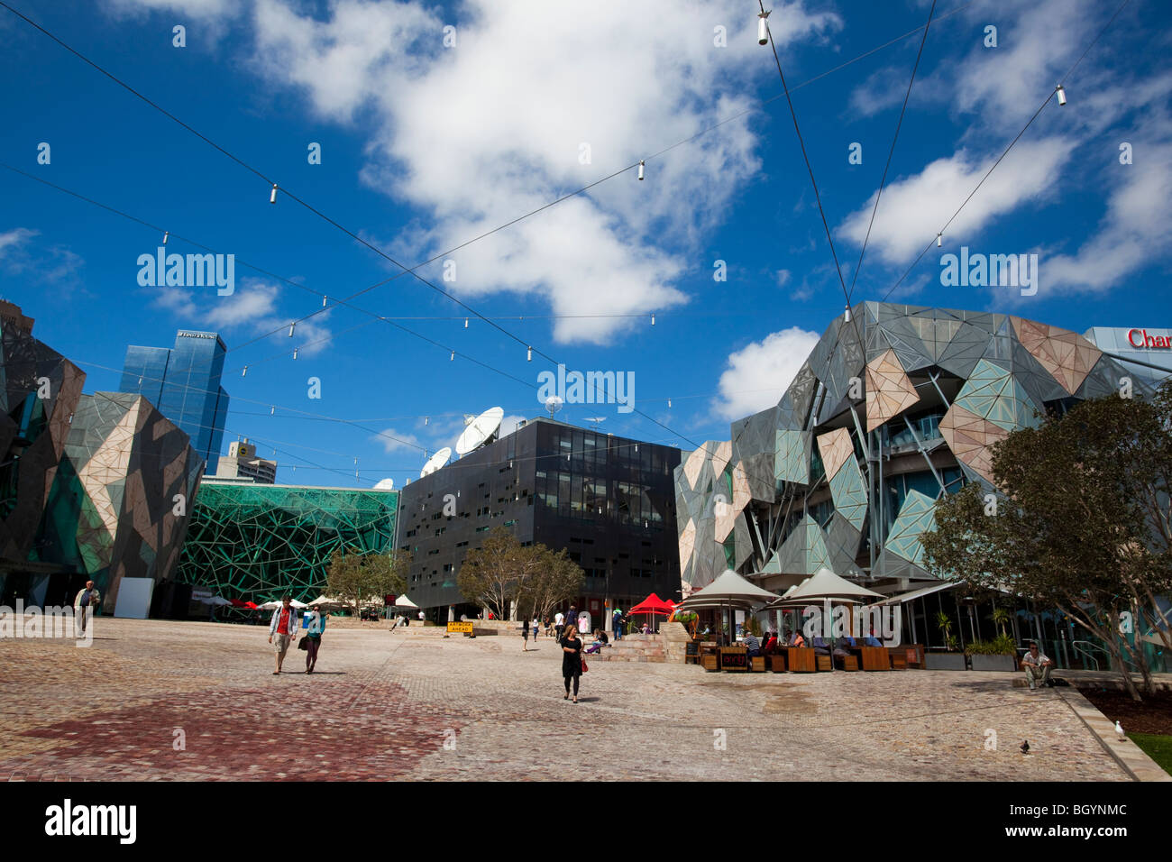 Federation Square, Melbourne. Stockfoto