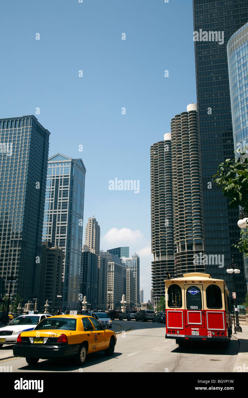 Wolkenkratzer in Chicago, Illinois, USA Stockfoto