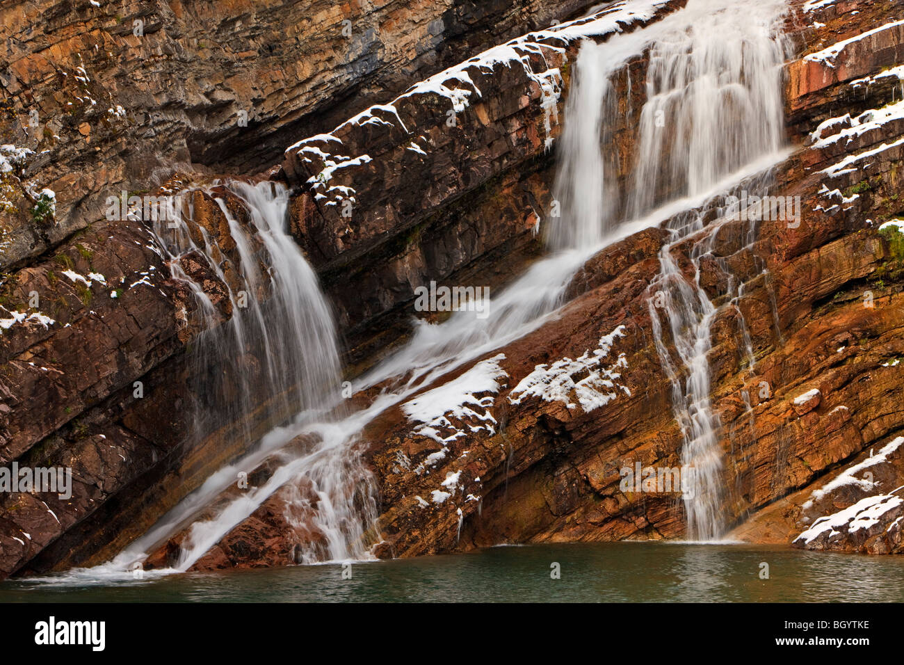Cameron verliebt sich in Waterton Townsite, Waterton Lakes National Park (ein UNESCO-Weltkulturerbe & Biosphären-Reservat), Alberta Stockfoto