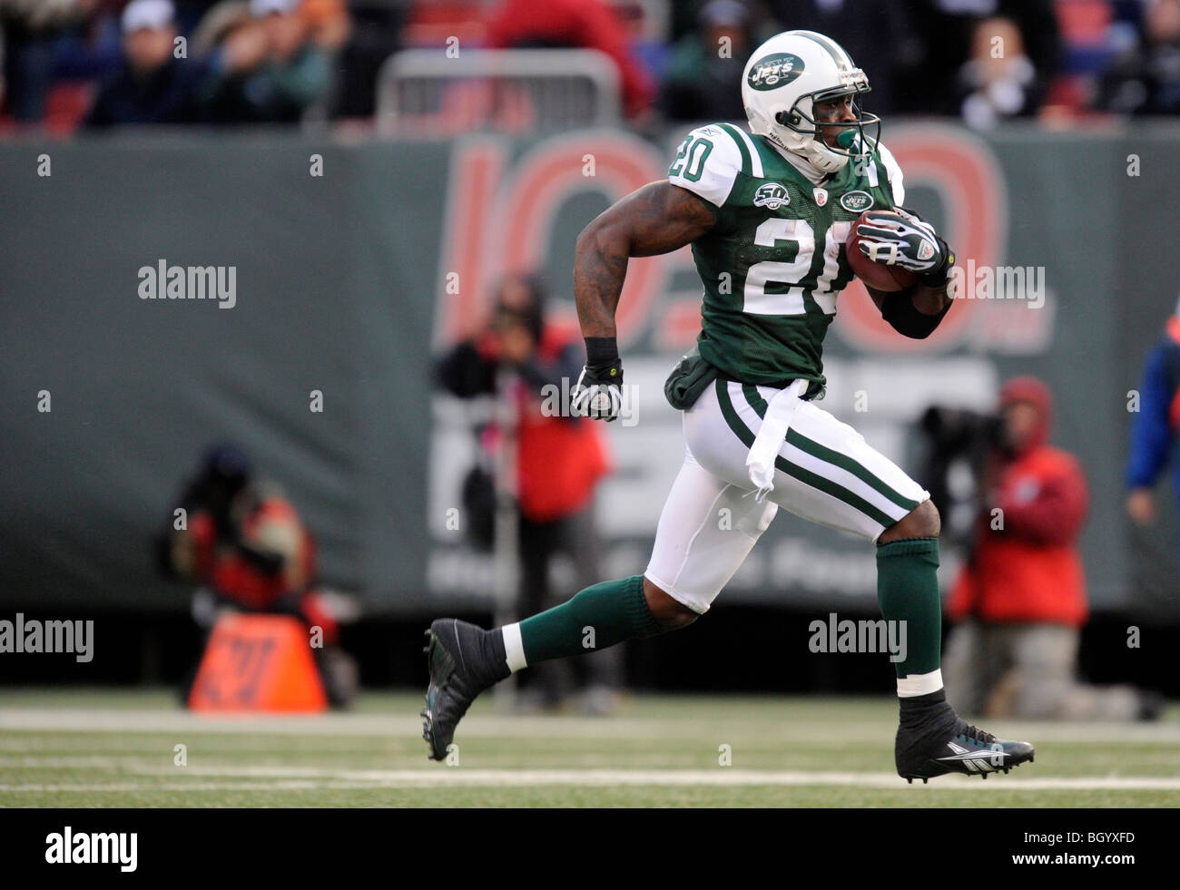 Thomas Jones #20 von der New York Jets Stockfoto