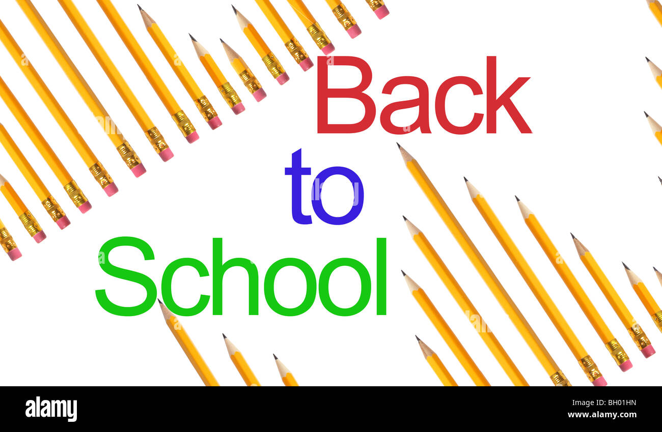 Bleistifte und Back to School Stockfoto
