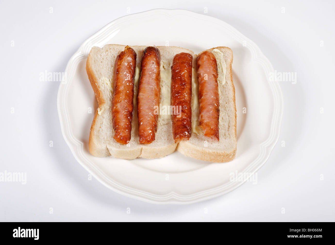 Wurstbrot Stockfoto