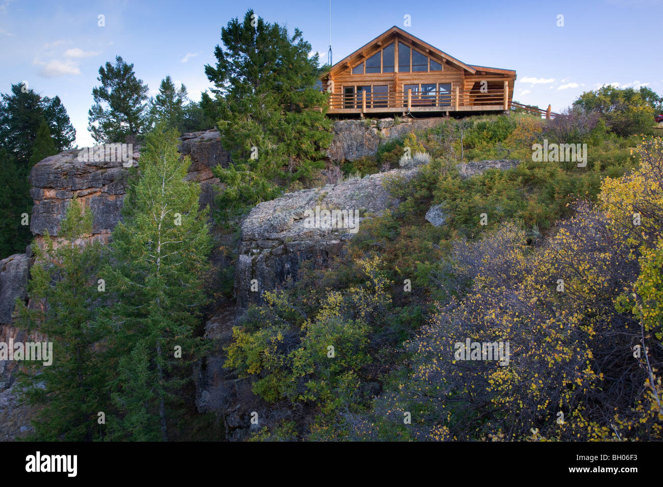 Besucherzentrum, Gunnison Punkt, Black Canyon des Gunnison-Nationalpark, Colorado. Stockfoto