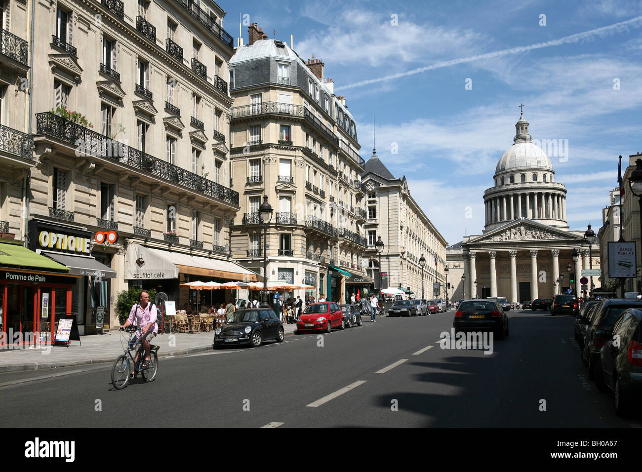 Paris, Rue Soufflot mit Blick auf das Pantheon Stockfoto