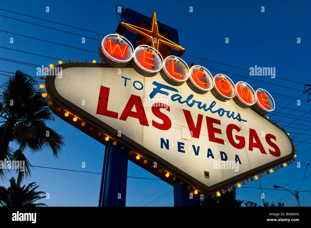 Welcome to Fabulous Las Vegas Schild. Stockfoto