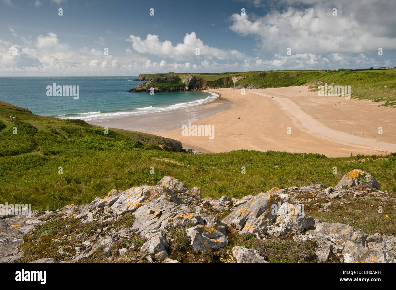 Sandstrand in Pembrokeshire Stockfoto