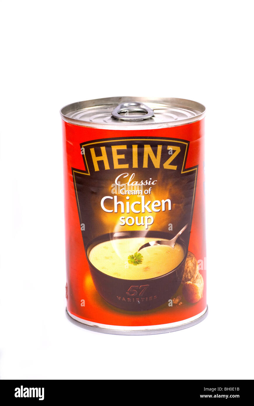 Ein Bild einer Dose Heinz Hühnersuppe Schnitt Stockfoto