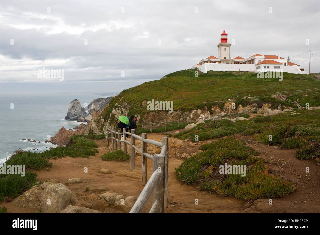 Leuchtturm Cabo da Roca Portugal Europa Stockfoto