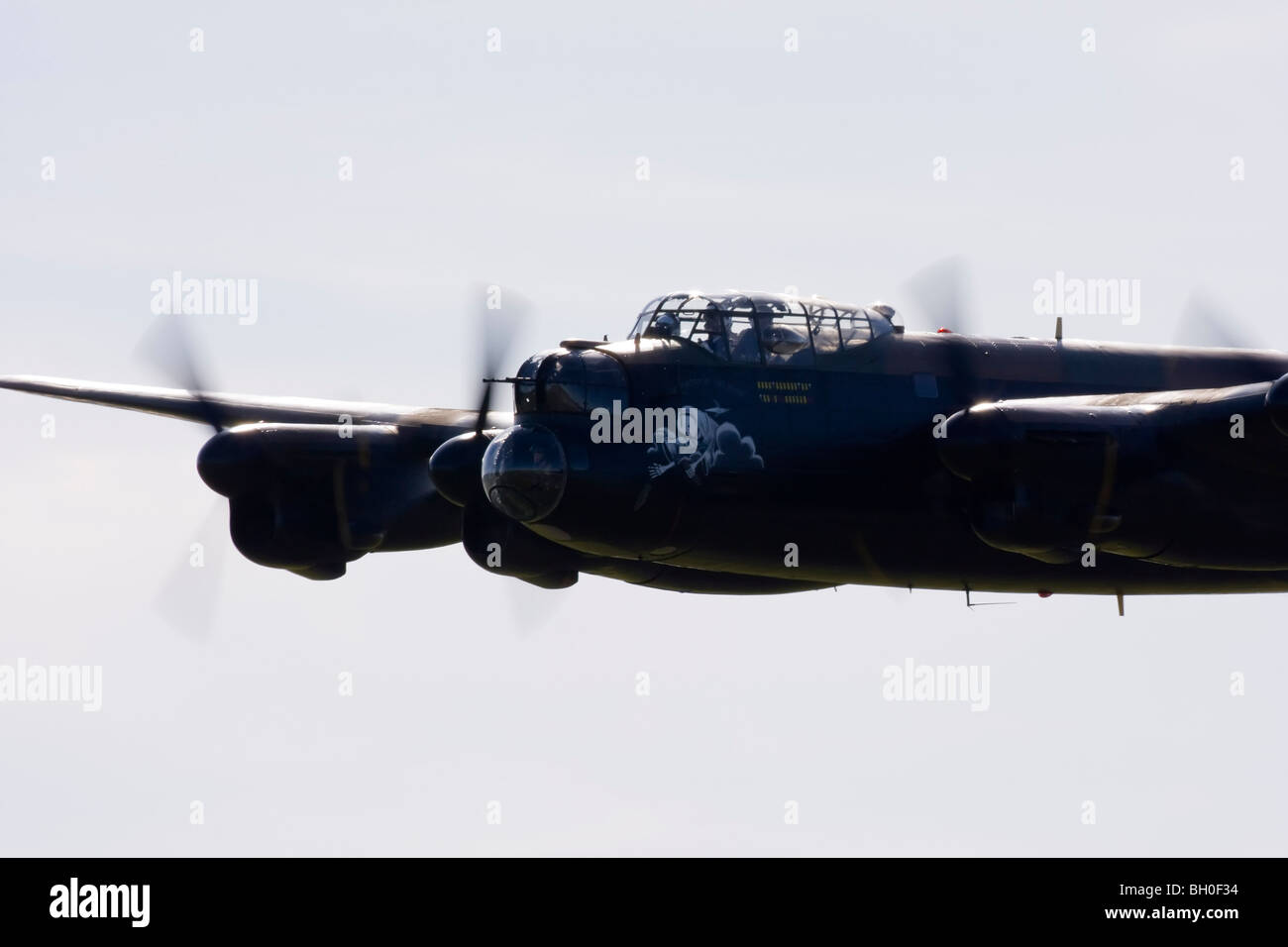 Battle of Britain Memorial Flight Lancaster auf RAF Leuchars Airshow 2009, Fife, Schottland Stockfoto