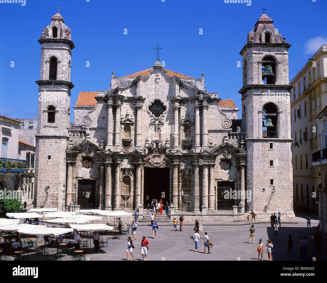Catedral de San Cristóbal De La Havanna, Plaza De La Catedral, Habana Vieja, Havanna, La Habana, Republik Kuba Stockfoto