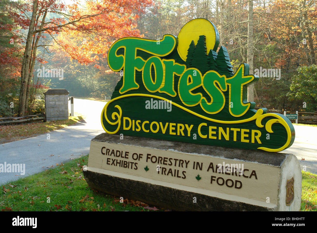 Westlichen North Carolina, NC, Forstwirtschaft Discovery Center, Wiege der Forstwirtschaft in Amerika, Pisgah National Forest, Herbst Stockfoto