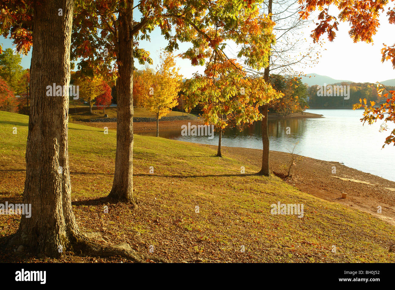 Hiawassee. GA, Georgia, Chatuge See, Herbst Stockfoto