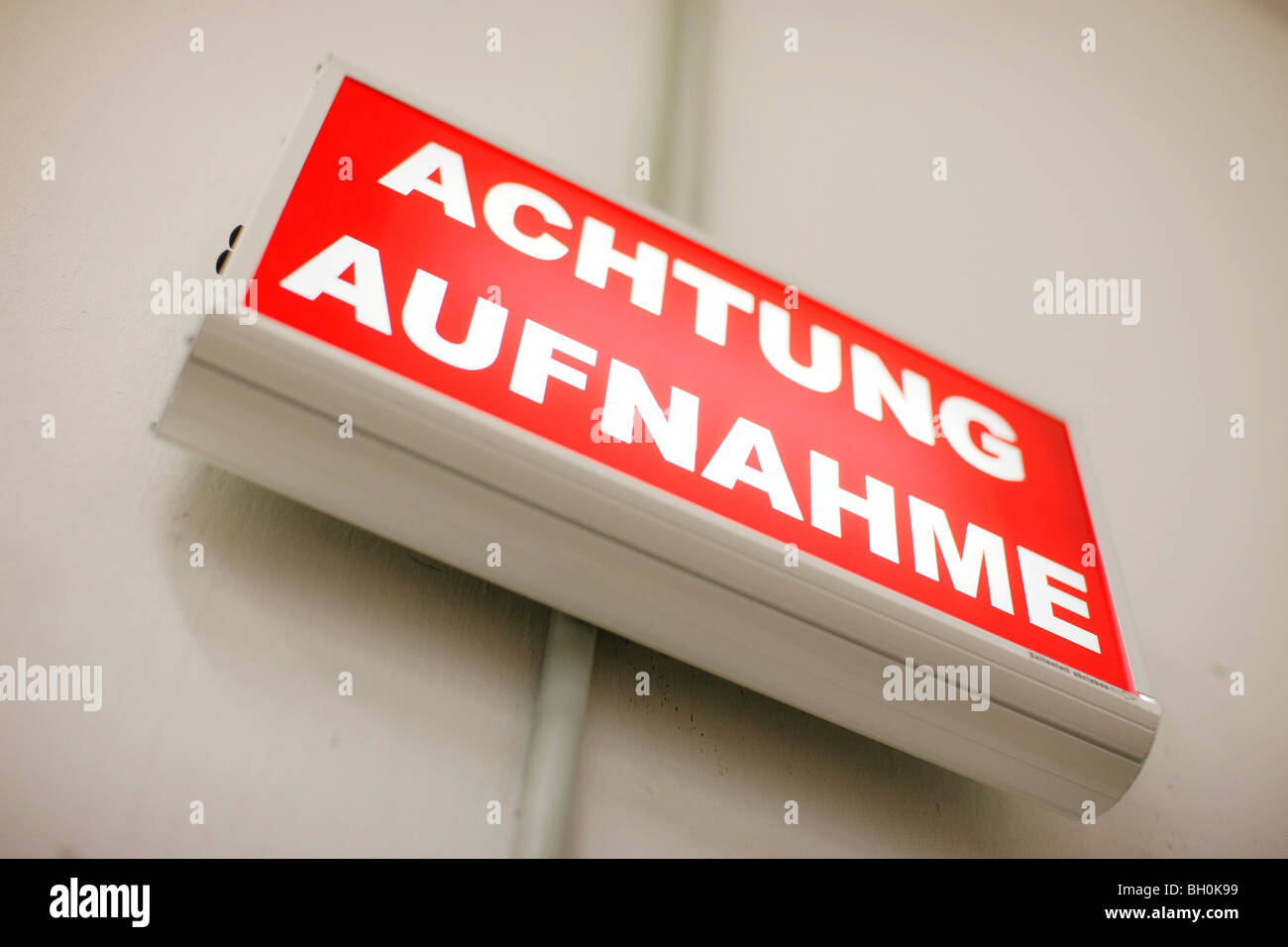 Aufnahme-Studio-Warnleuchte Stockfoto