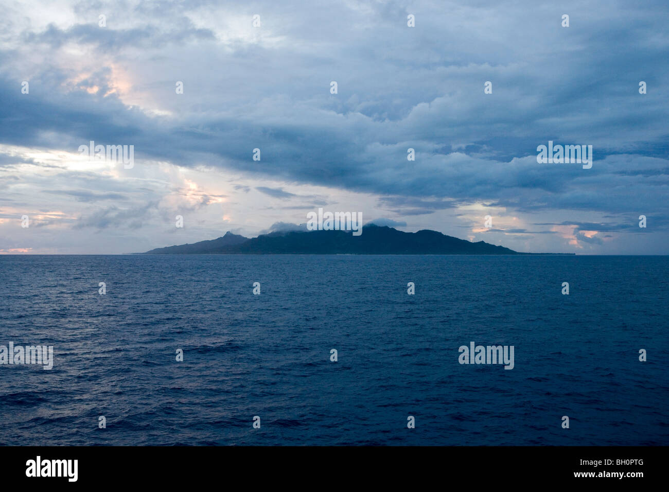 Rarotonga-Insel im Morgengrauen, Rarotonga, Cook Inseln, Süd-Pazifik, Oceania Stockfoto
