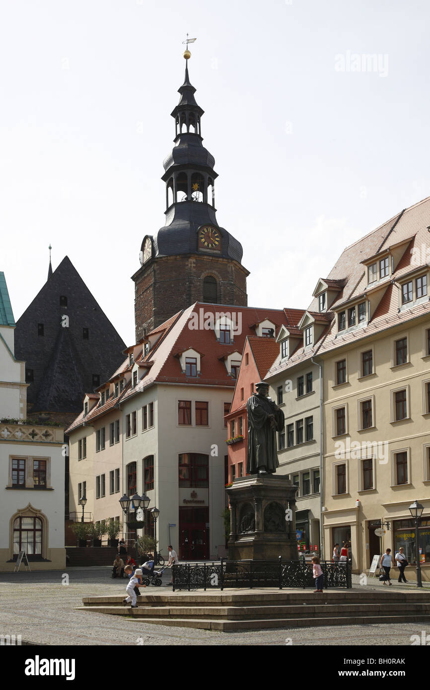 Eisleben Lutherstadt Luther Denkmal Memorial Stockfoto