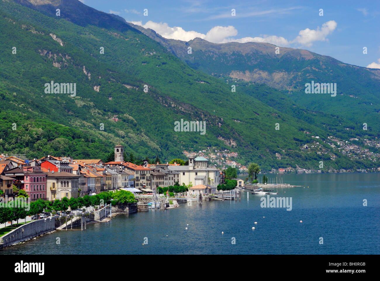 Cannobio am Lago Maggiore, Cannobio, Lago Maggiore, Lago Maggiore, Piemont, Italien Stockfoto