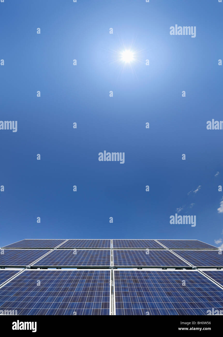 Photovoltaik-Anlage, Bayern, Deutschland Stockfoto