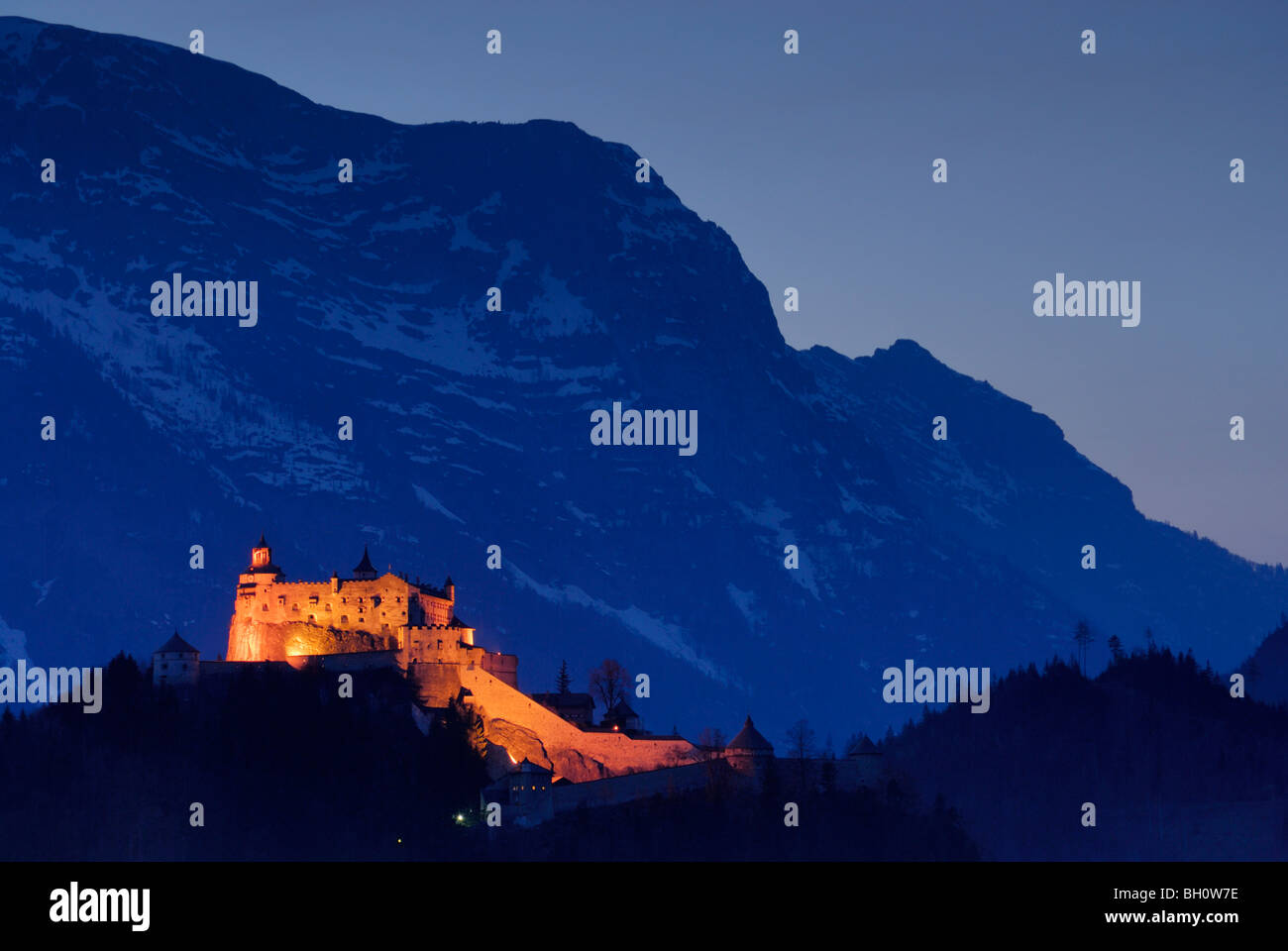 Burg Hohenwerfen, Berchtesgadener Alpen, Werfen, Salzburg, Österreich Stockfoto