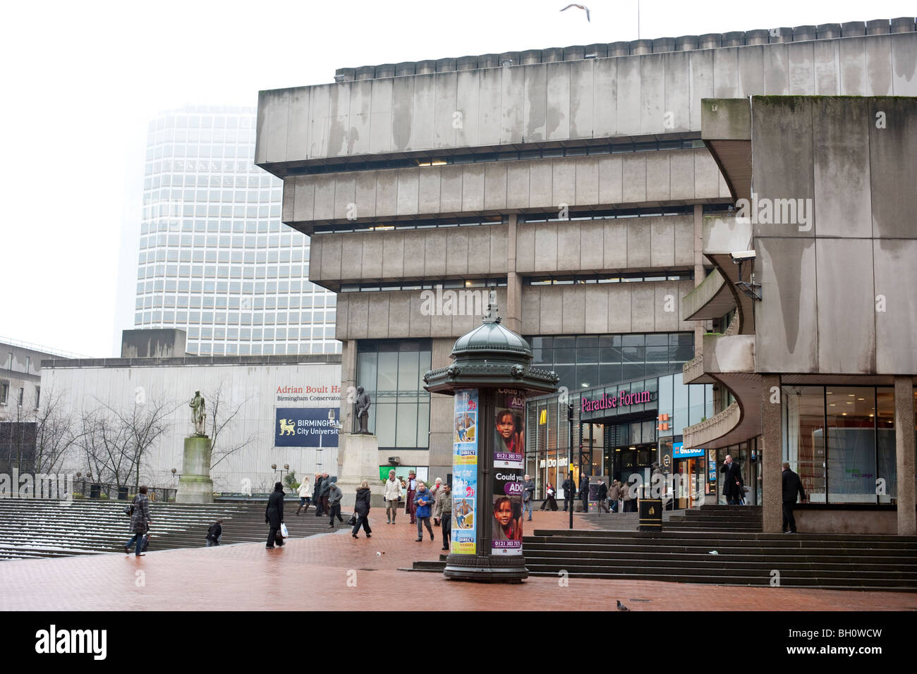 Birmingham Central Library in Birmingham, Großbritannien, entworfen von John Madin Stockfoto
