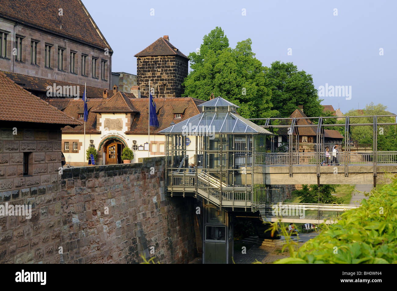 Brücke am Heck Tor, Nürnberg, Middle Franconia, Bayern, Deutschland Stockfoto