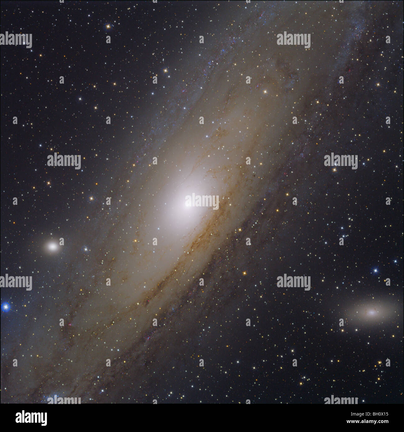 M31, Andromeda-Galaxie fotografiert durch 200 mm Newton-Teleskop mit einer  CCD-Kamera Stockfotografie - Alamy