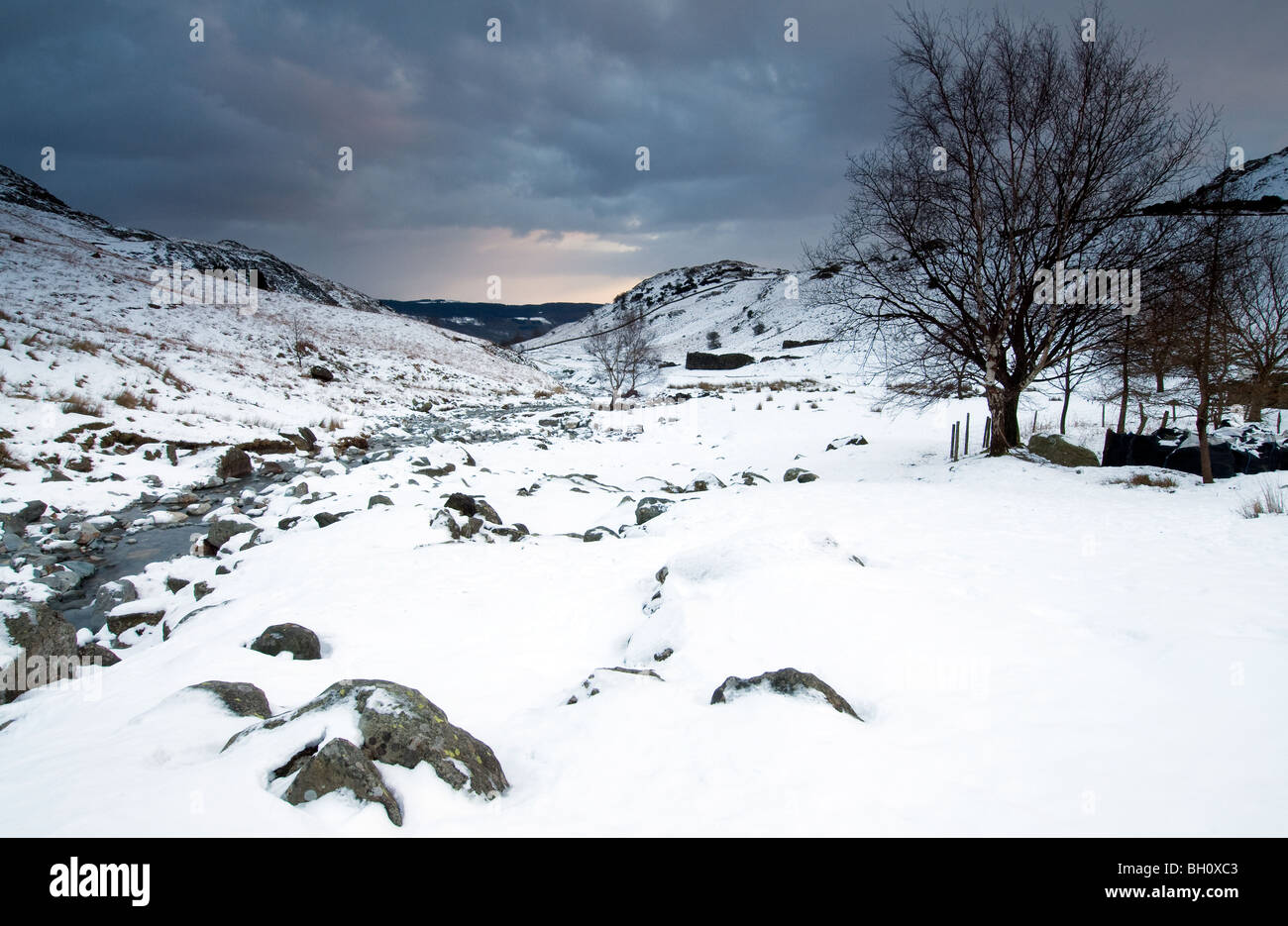 Kupferbergwerke Tal in den Lake Distict nahe Coniston Stockfoto