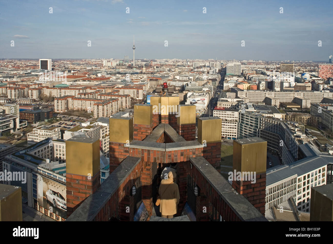 Blick vom Kollhoff-Tower am Platz Potsdamer Platz, Berlin, Germany, Europe Stockfoto