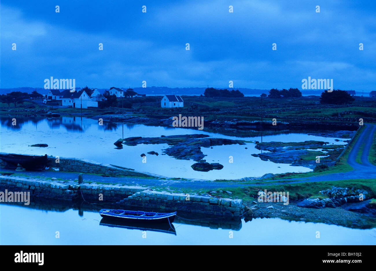 Pier in Lettermore, Connemara, Co. Galway, Irland, Europa Stockfoto