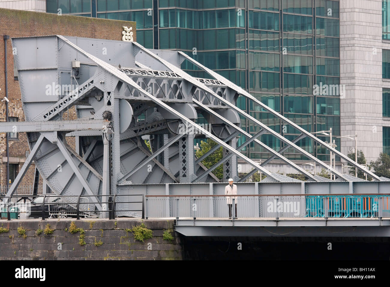 Zugbrücke am Georges Dock, Dublin Irland. Stockfoto