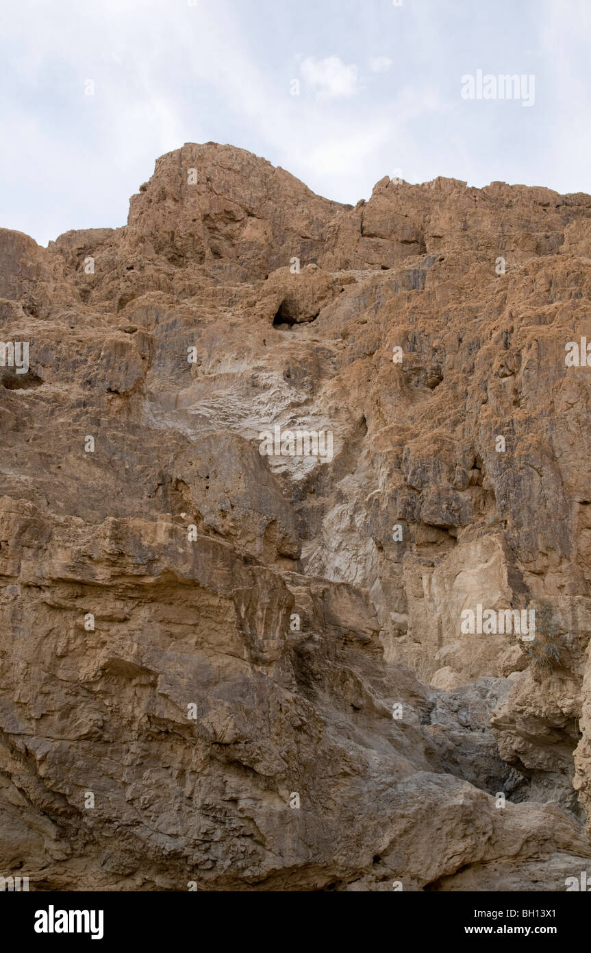 Israel, Totes Meer, Qumran Höhle wo die Qumran gefunden wurden Stockfoto