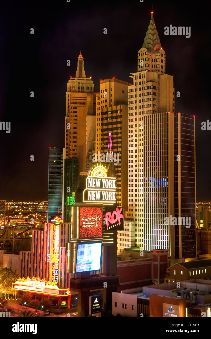 New York New York Hotel and Casino, Las Vegas, Nevada. Stockfoto