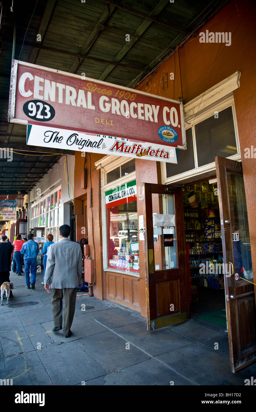 Zentralen Grocery Co. die Heimat der ursprünglichen Muffuletta. Stockfoto