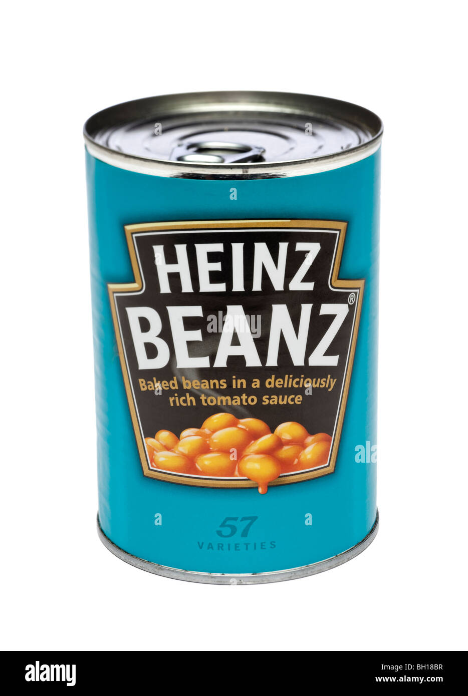 Dose mit Heinz gebackene Bohnen Stockfoto