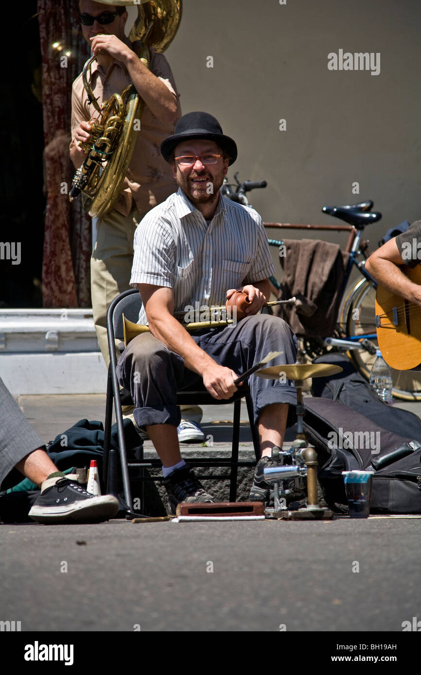 Straßenmusiker in New Orleans Stockfoto