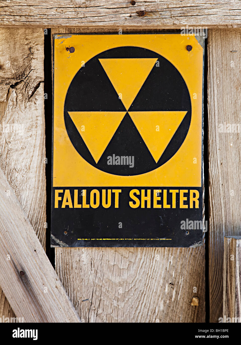 Fallout Shelter Zeichen Texas USA Stockfoto