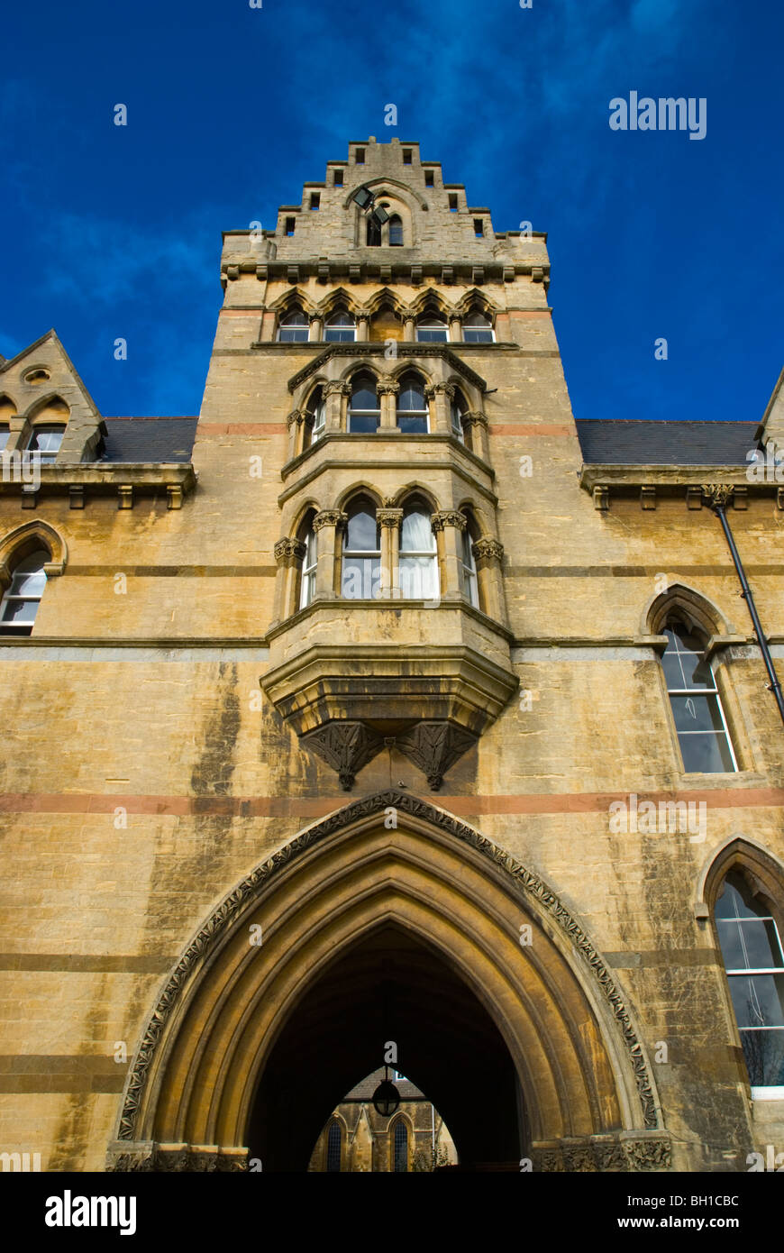 Wiese, Christ Church College Gebäude erdet Oxford England UK Europe Stockfoto